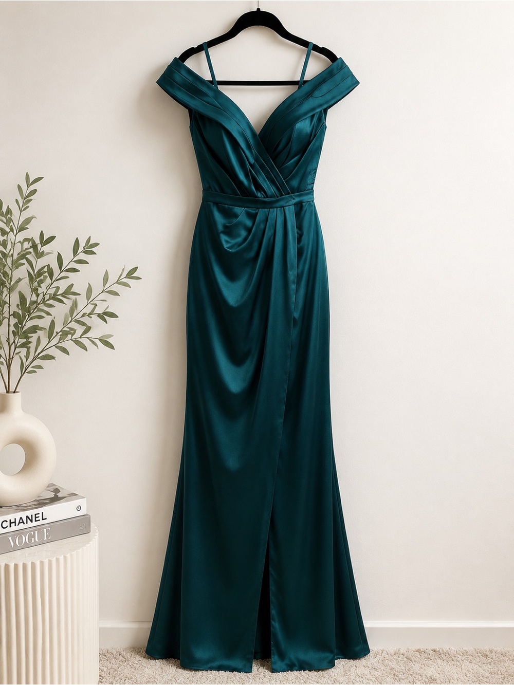 Elegant Teal Evening Gown Women Size 10